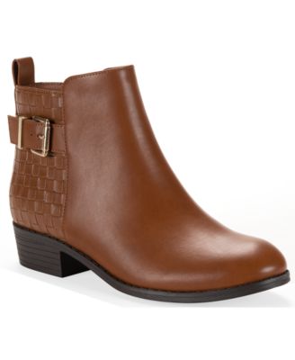 Women's Claraa Buckle Detail Block Heel Booties, Macy's Exclusive