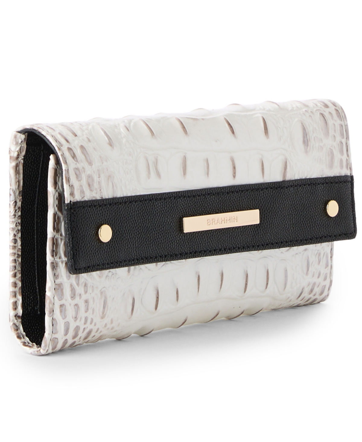 Brahmin Cordelia Minden Trifold Magnetic Snap Wallet In Brown