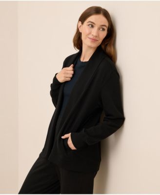 Women's Organic Cotton Airplane Short Drape Cardigan