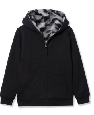 Girls Reversible High Pile Fleece Hoodie