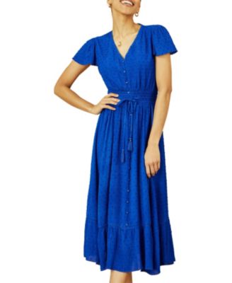 Women's Button Detail Midi Dress