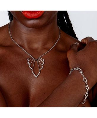 Chrysler Art Deco Pendant In Gold Vermeil