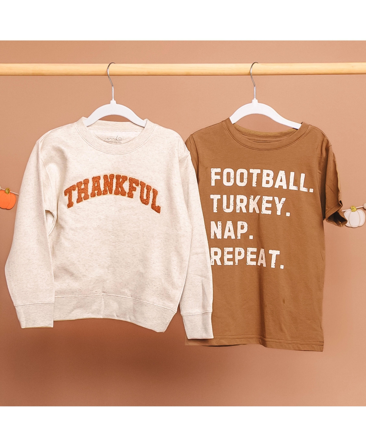 Sweet Wink Baby Boys Thankful Patch Varsity Thanksgiving Sweatshirt