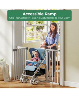 30"-50" Width Auto Close Baby Gates Adjustable Pet Gate for Dogs and Cats