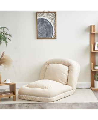 Triple Fold-Down Sofa Adjustable Recliner with Thick Mattress for Multifunctional Use