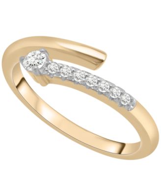 Wrapped - Diamond Open Ring (1/6 ct. t.w.) in 10K Yellow Gold