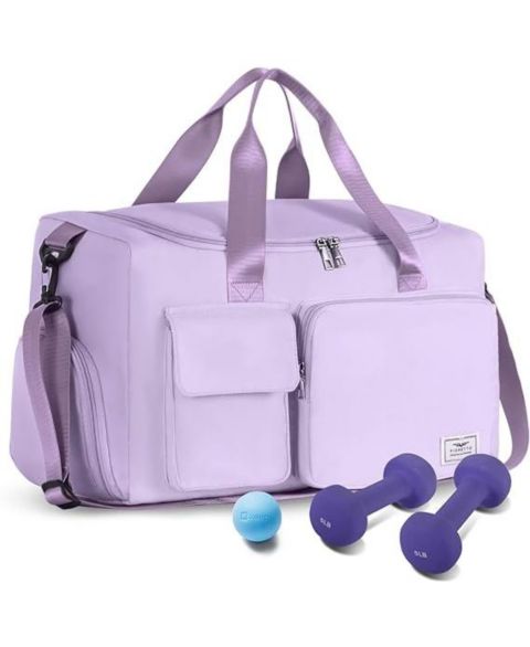 Женская сумка Urtala Gym Duffle Bag with Shoes Compartment, 37L Capacity, Ideal for Travel, Gym, Sports, Duffel, Weekender, цвет: Лавандовый