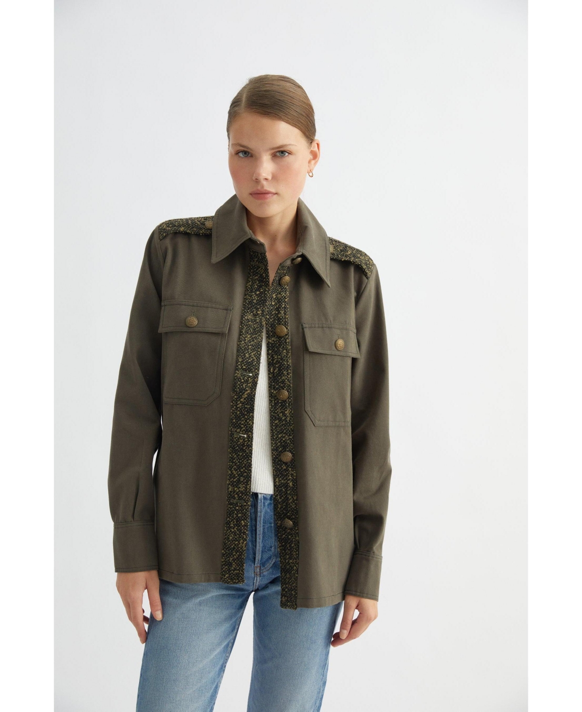 Labeca London Us Women's Khaki Army Jacket - S / Green