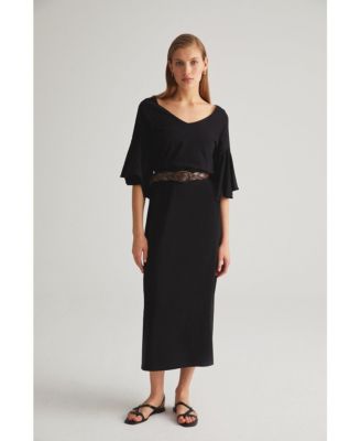 Women's Ruffled Sleeve Dress