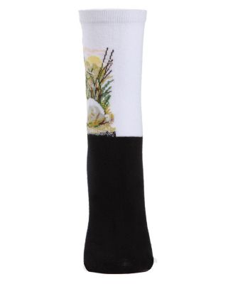Women's Rabbit Limited Edition Art Cotton Blend Crew Sock