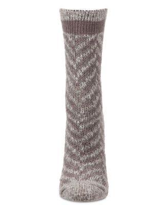 Women's Classic Chevron Warm & Cozy Cotton Blend Crew Sock