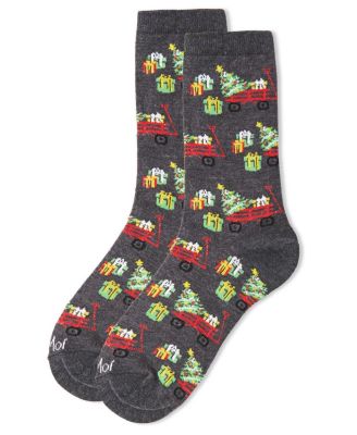 Women's Red Wagon Holiday Crew Socks
