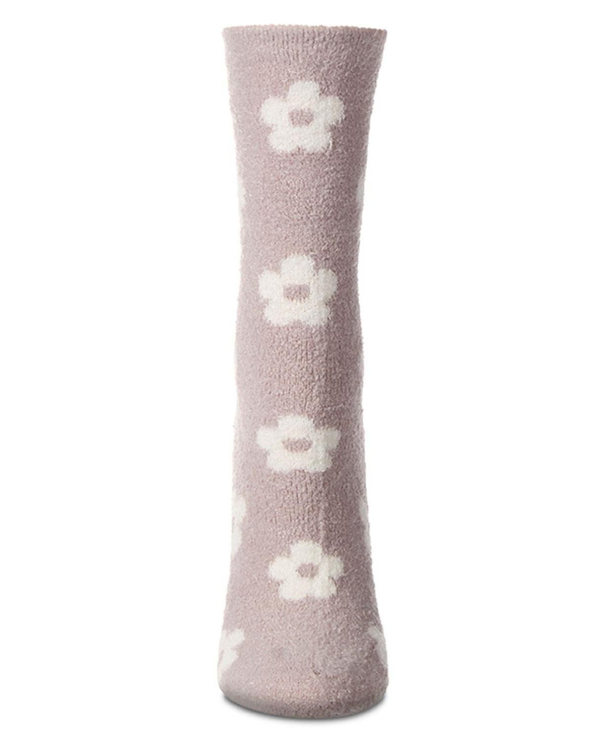MeMoi Women's "Daisies" Non-Skid Lavender Infused Crew-Length Cozy Spa Sock