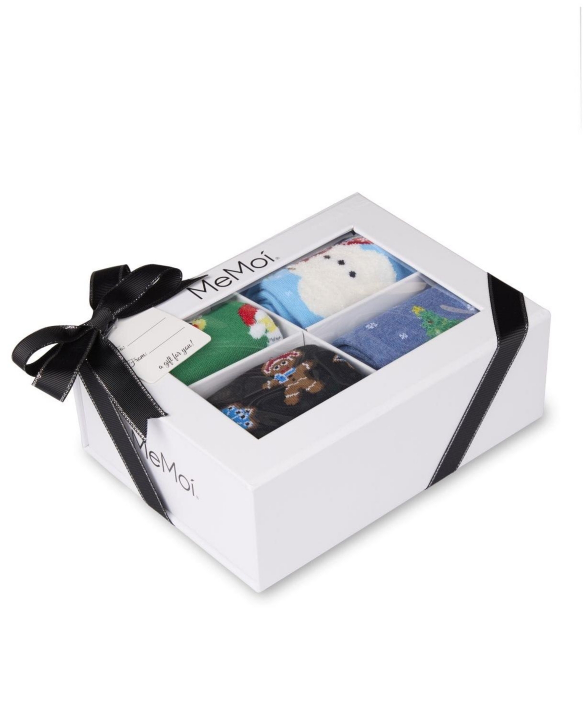 MeMoi Women's 4 Pair Christmas Novelty Crew Socks Gift Set
