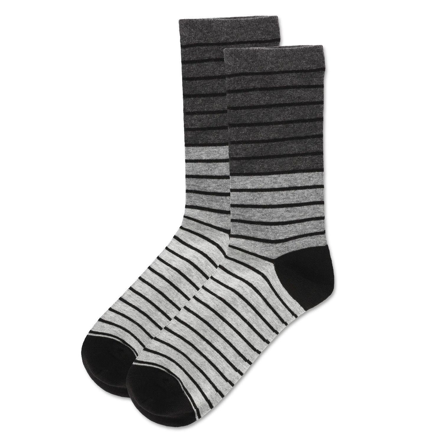 Носки Stripes, средней высоты, шерсть — MeMoi, цвет: Чёрный — фото 3