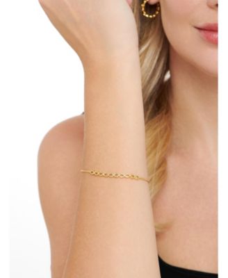 Infinity Chain Bracelet in Gold Plated Sterling Silver, Adj 6.5/7.0/7.5 inch
