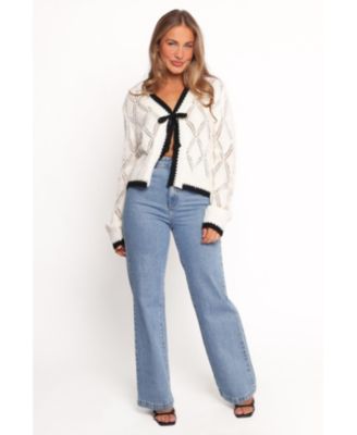 Women's Lainy Bow Tie Font Cardigan