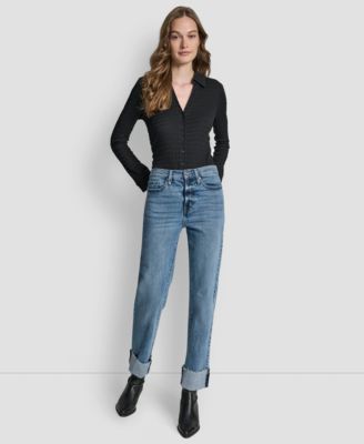 DKNY Jeans - Women's High-Rise Classic Straight-Leg Jeans