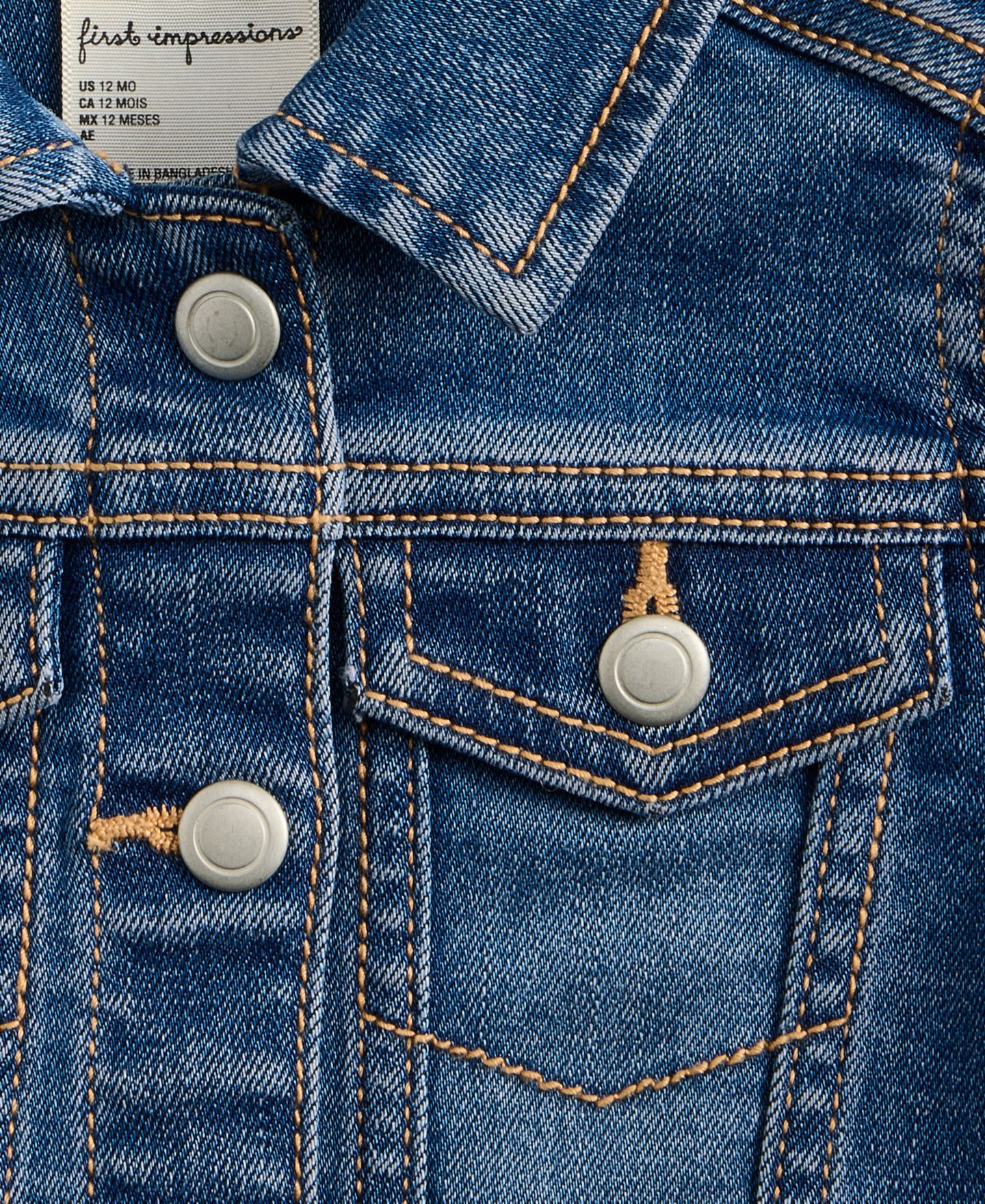 Куртка First Impressions Denim Jacket для мальчиков-малышей, цвет: Варёный — фото 3