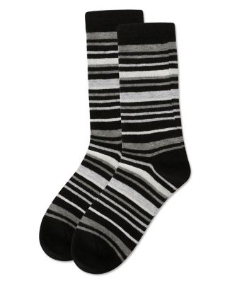 Women's Soft Striped Cashmere Crew Socks