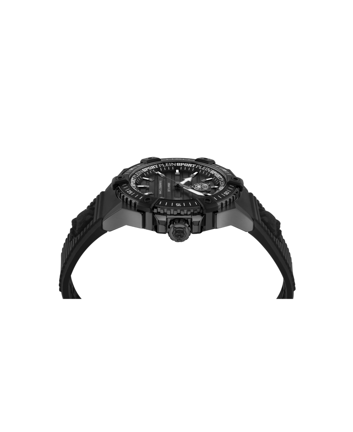 Plein Sport Mens Urban Pulse 3 Hand Date Quartz Silicone Strap 47MM