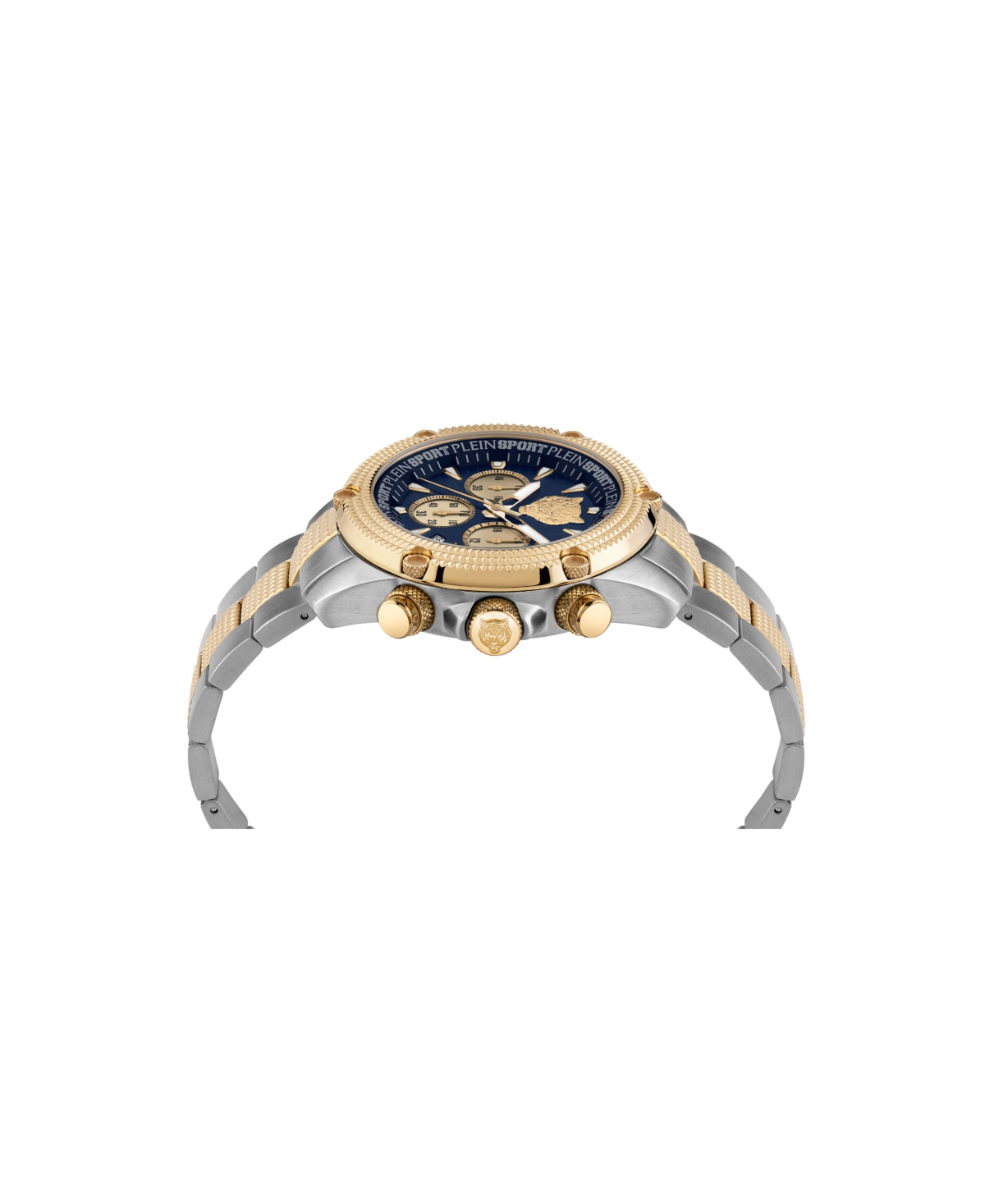 Plein Sport Mens Hurricane Chronograph Date Quartz Two Tone Bracelet 44MM