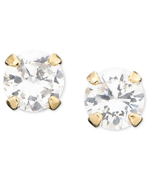 image of Children-s 14k Gold Cubic Zirconia Stud