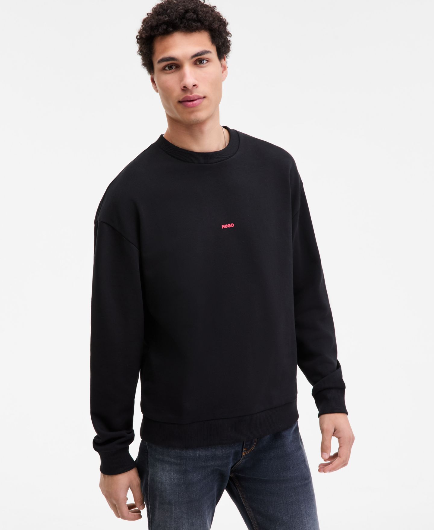 Мужской свитшот Hugo Boss Dubraxo, цвет: Чёрный — фото 1