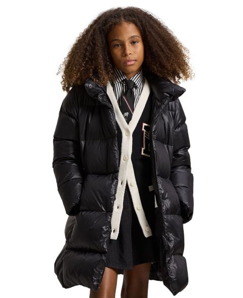Куртка Polo Ralph Lauren Hooded Long Jacket для девочек, цвет: Чёрный