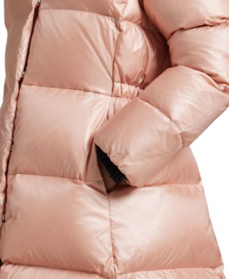 Girls' 7-16 Metallic Hooded Long Sleeves Jacket