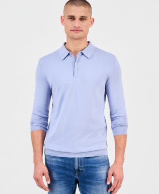 Men's San Pippo Long-Sleeve Ribbed Polo Sweater