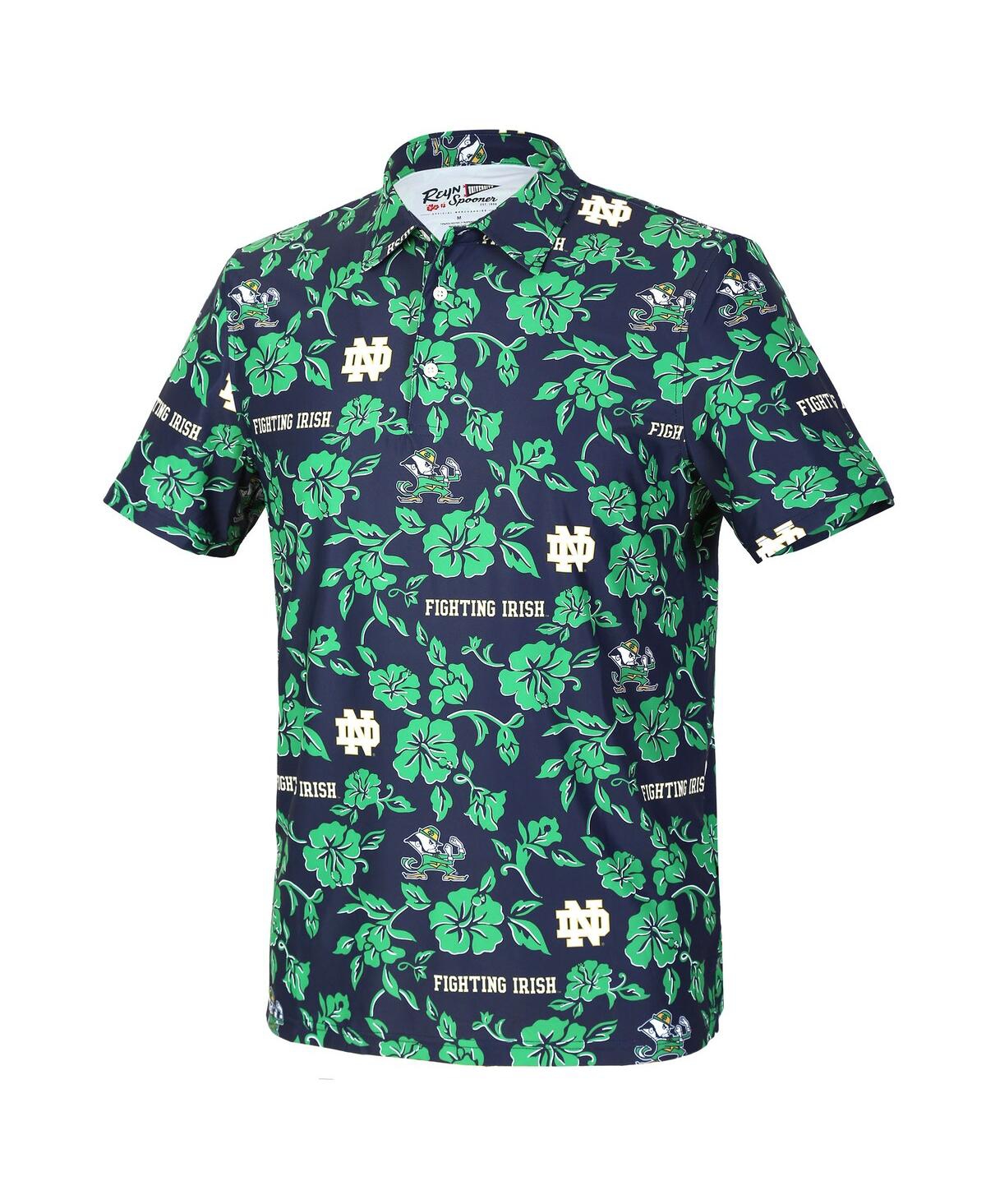 Reyn Spooner Men's Navy Notre Dame Fighting Irish Pua Performance Polo Shirt In Multi