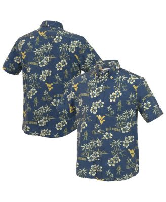 Reyn Spooner - Men's Navy West Virginia Mountaineers Kekai Classic Tri-Blend Button-Down Shirt