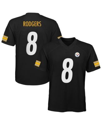 Outerstuff - Big Boys and Girls Aaron Rodgers Black Pittsburgh Steelers Replica Player Jersey