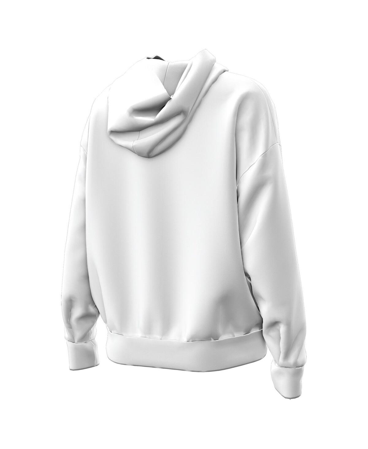 Under Armour Women's White Notre Dame Fighting Irish Leprechaun Icon Fleece Pullover Hoodie In White