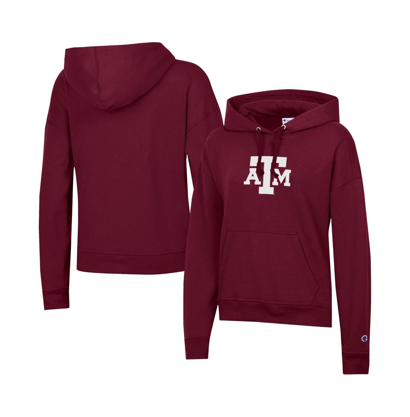 Женское худи Champion Maroon Texas A&M Aggies Powerblend Fleece — фото 1