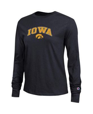 Women's Black Iowa Hawkeyes Arch Over Logo Long Sleeve T-Shirt