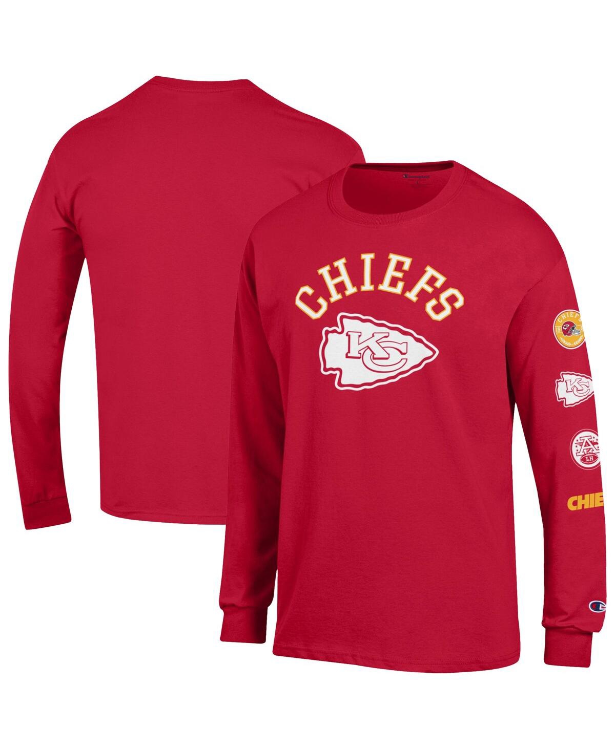 Champion Men's Red Kansas City Chiefs Seal Long Sleeve T-Shirt - Red