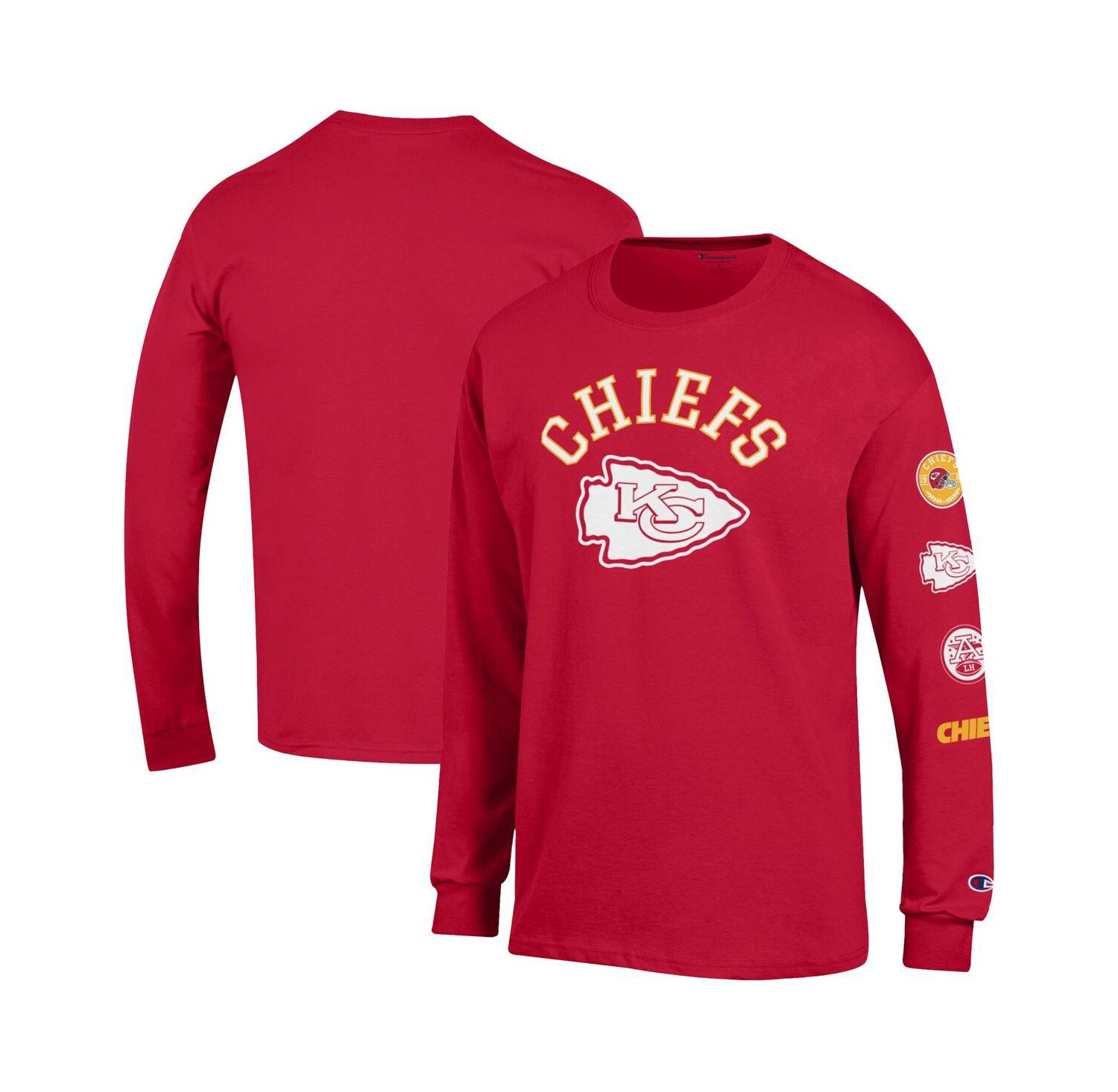Men's Red Kansas City Chiefs Seal Long Sleeve T-Shirt