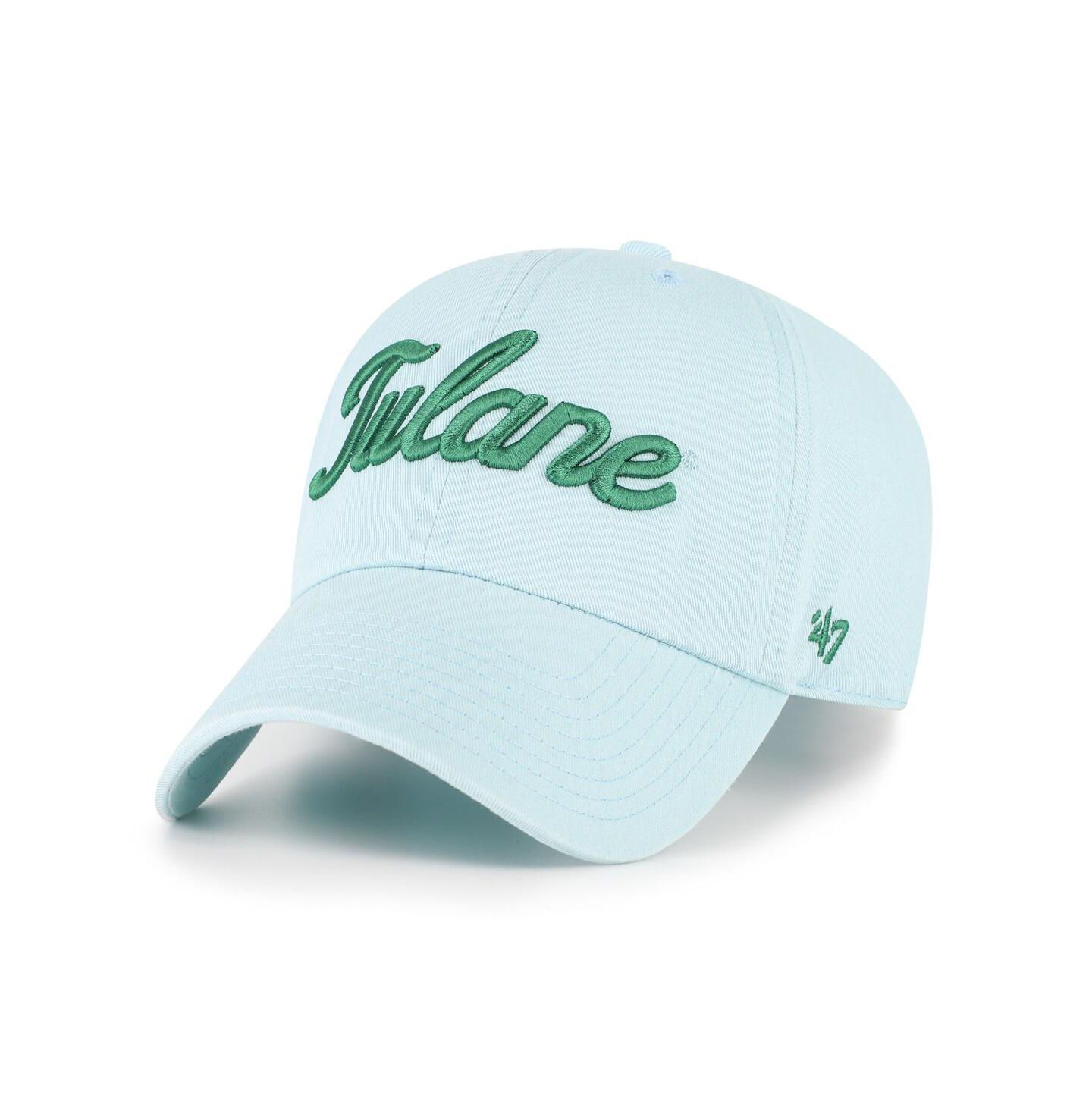 Мужская кепка '47 Brand Powder Blue Tulane Green Wave Vault Clean Up Adjustable Hat — фото 1