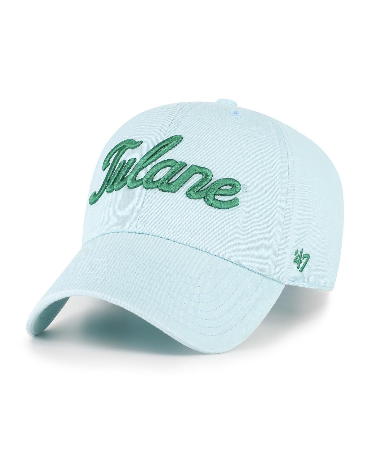 47 Brand Men's Powder Blue Tulane Green Wave Vault Clean Up Adjustable Hat In Green