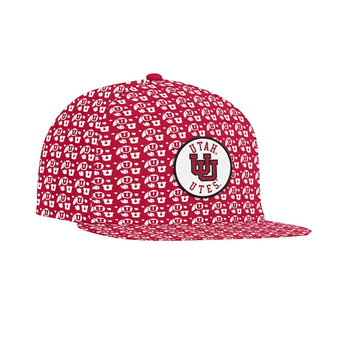 Мужская кепка Under Armour Red Utah Utes Gameday ArmourFuse Snapback Hat — фото 3
