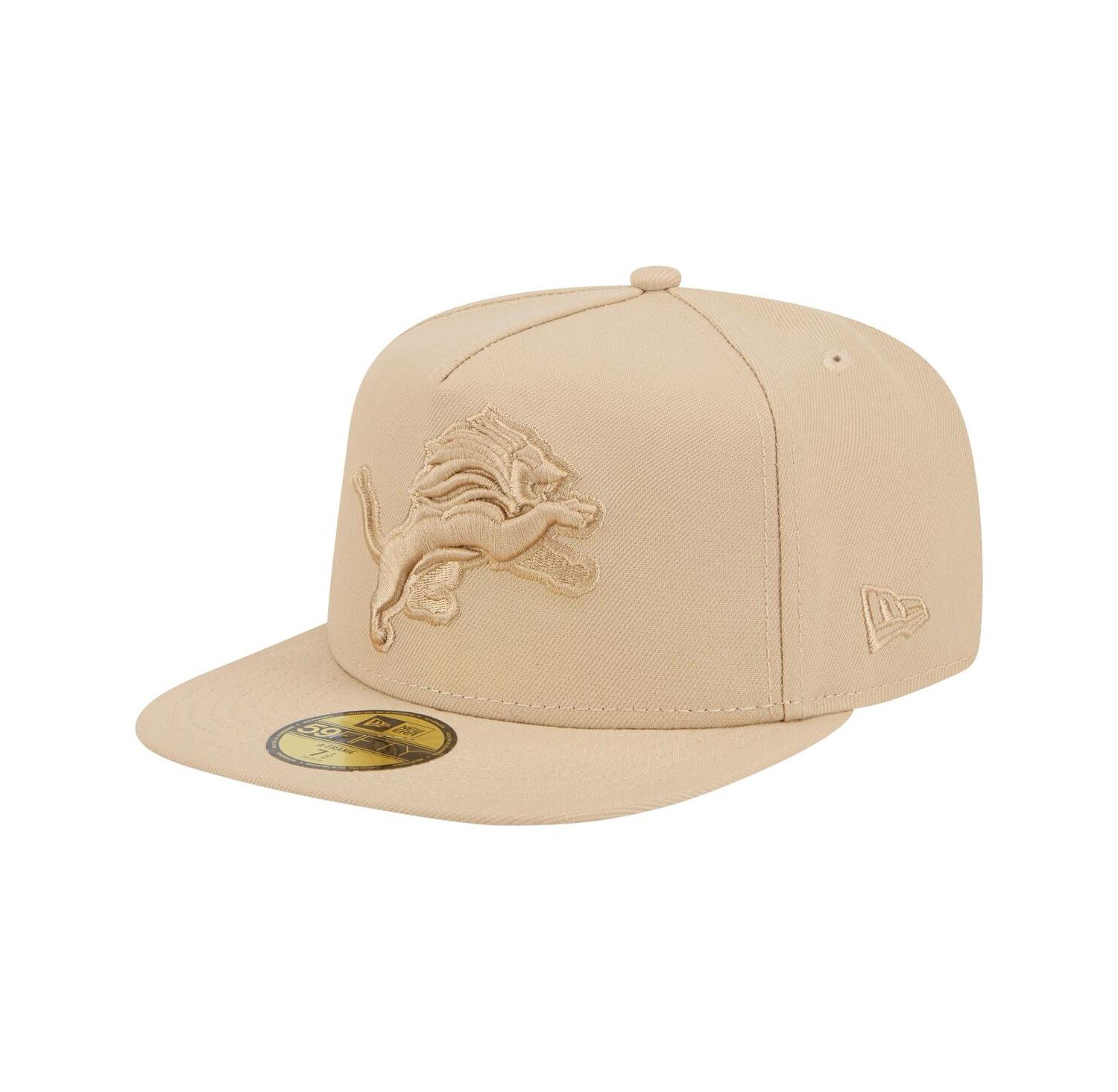 Men's Light Beige Detroit Lions Color Pack A-Frame 59FIFTY Fitted Hat