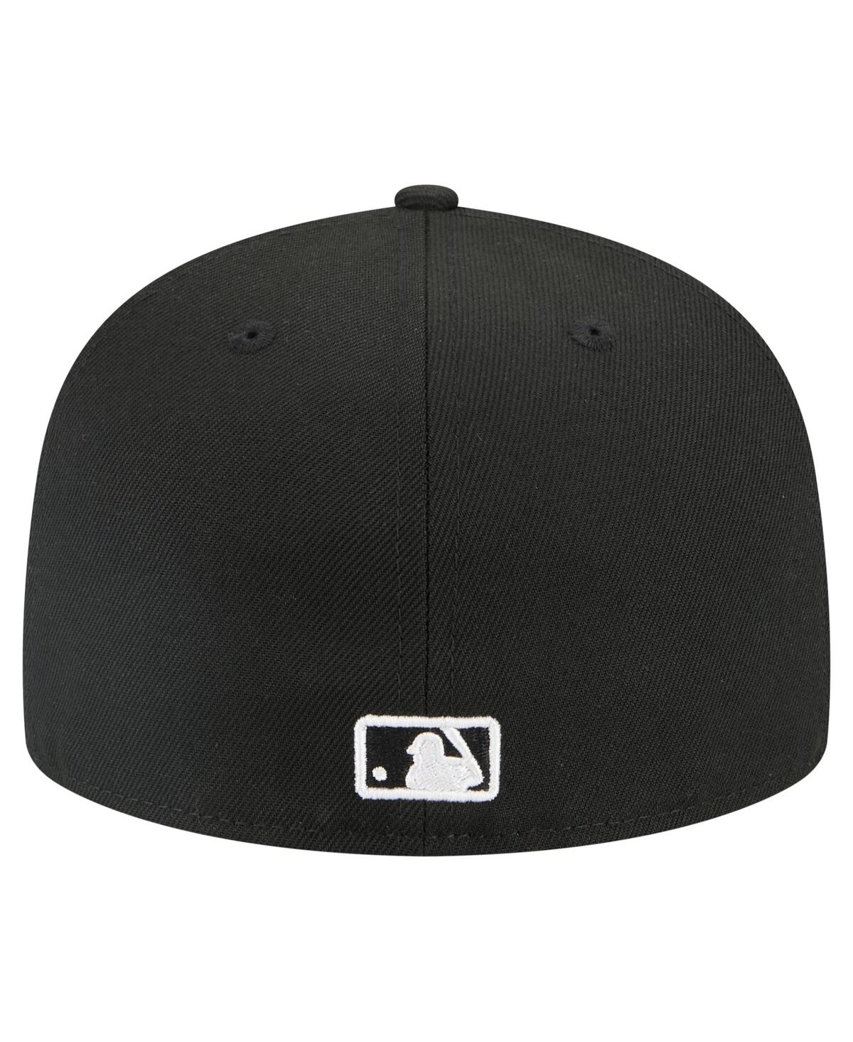 New Era Men's Black Athletics Tri-hit 59fifty Fitted Hat In Black
