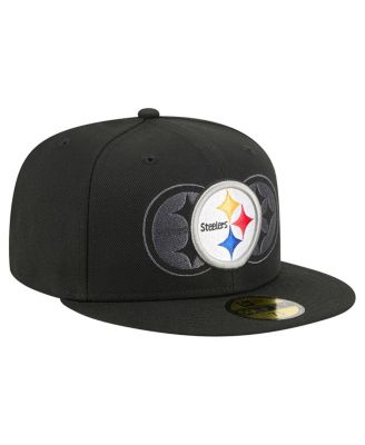 Men's Black Pittsburgh Steelers Tri-Hit 59FIFTY Fitted Hat