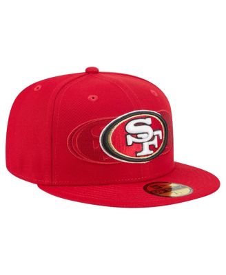 Men's Scarlet San Francisco 49ers Tri-Hit 59FIFTY Fitted Hat