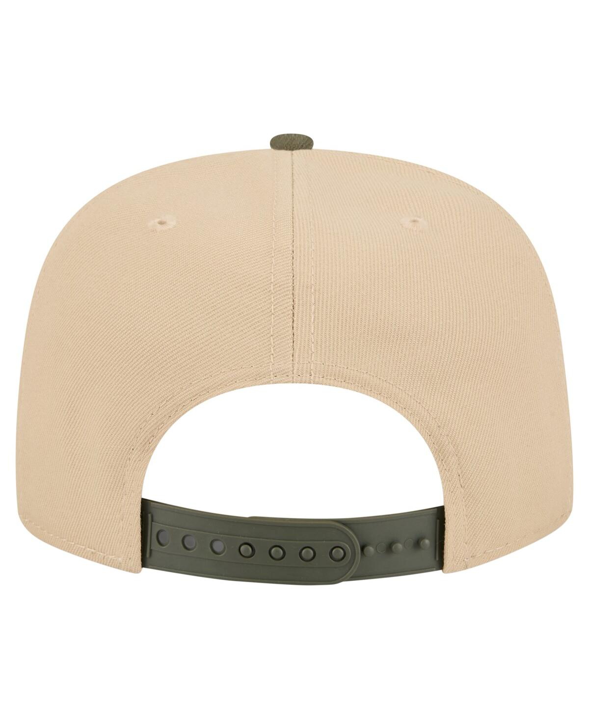 New Era Men's Khaki/olive Los Angeles Lakers Color Pack Two-tone A-frame 9fifty Snapback Hat In Neutral
