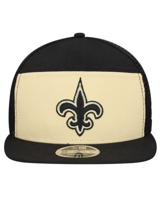 Men's Gold/Black New Orleans Saints Outdoor Split Panel 9FIFTY Snapback Hat
