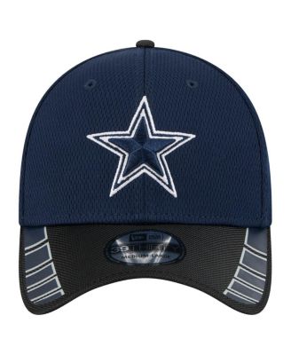 Men's Navy/Black Dallas Cowboys Visor Hit 39THIRTY Flex Hat