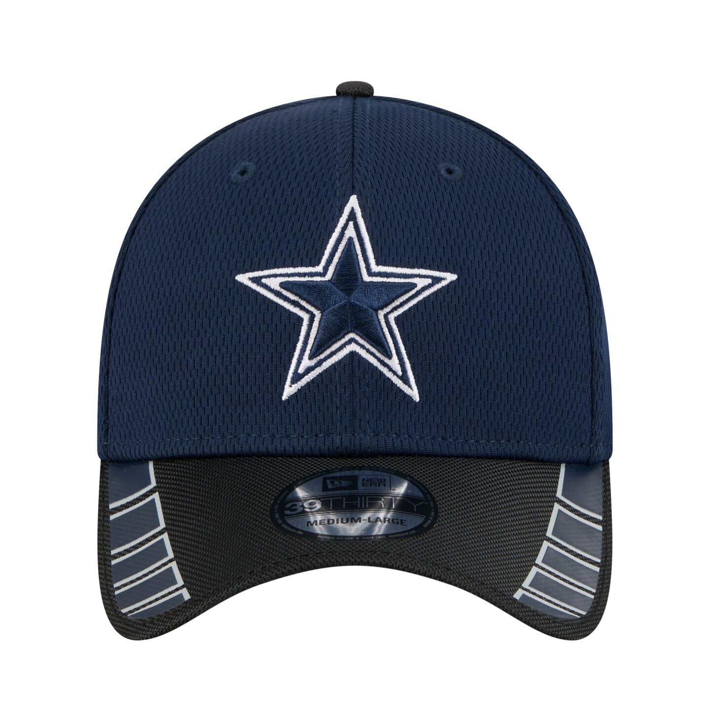 Мужские козырьки New Era Navy/Black Dallas Cowboys Hit 39THIRTY Flex Hat — фото 5